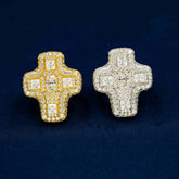 GL Cross Moissanite 925 sterling silver hip hop ring